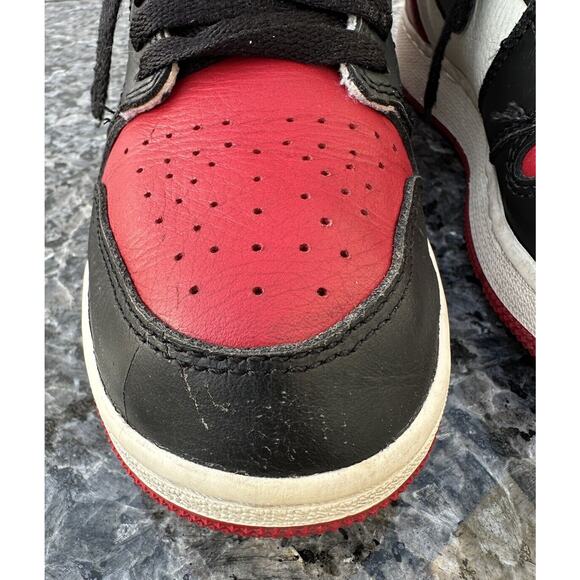 Nike Air Jordan 1 Retro High OG BG \'Bred Toe\' 575441-610 Youth Size 7Y